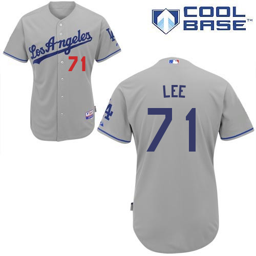 Zach Lee #71 Youth Baseball Jersey-L A Dodgers Authentic Road Gray Cool Base MLB Jersey